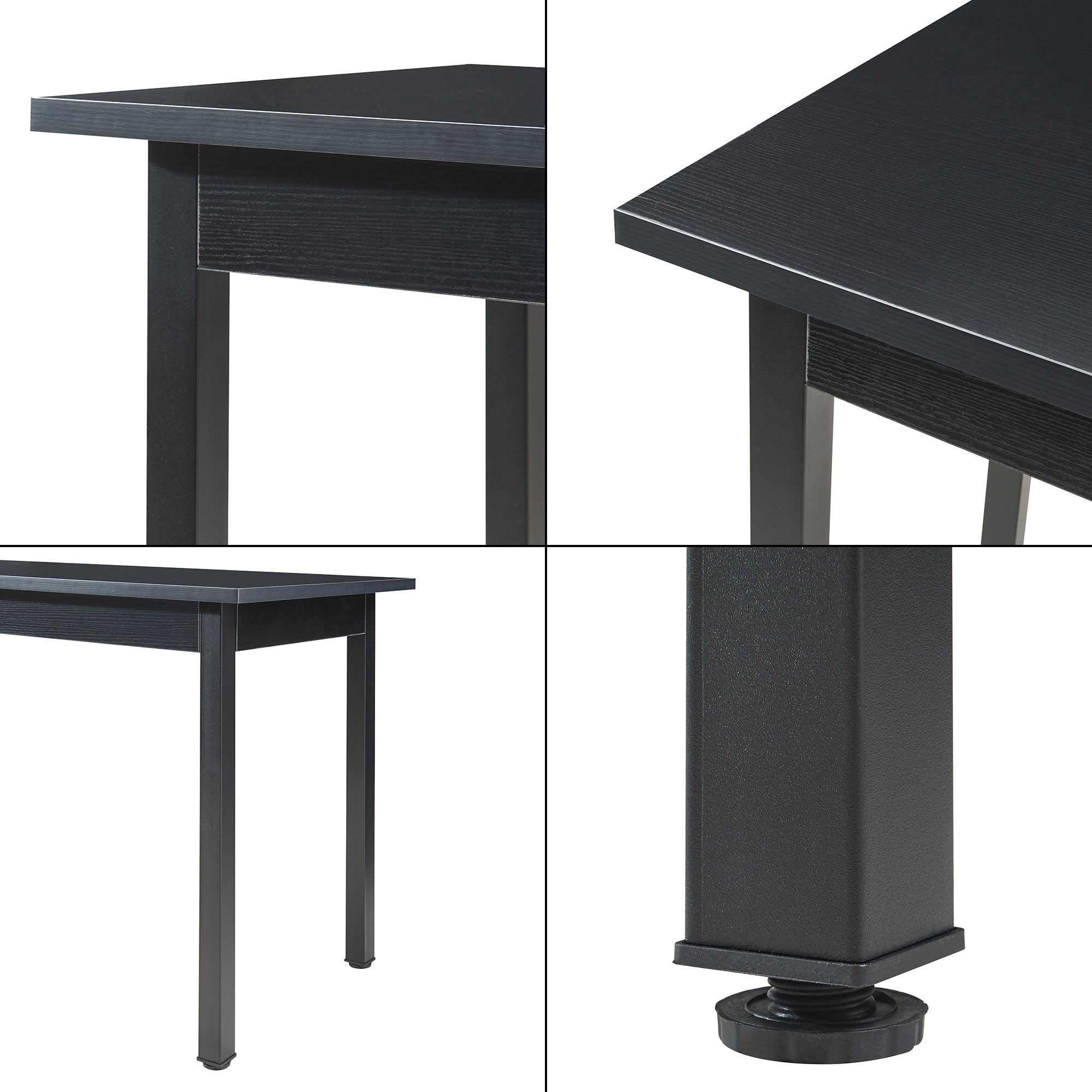 Tavolo da Pranzo Den Haag 120 x 60 cm - Nero [en.casa]