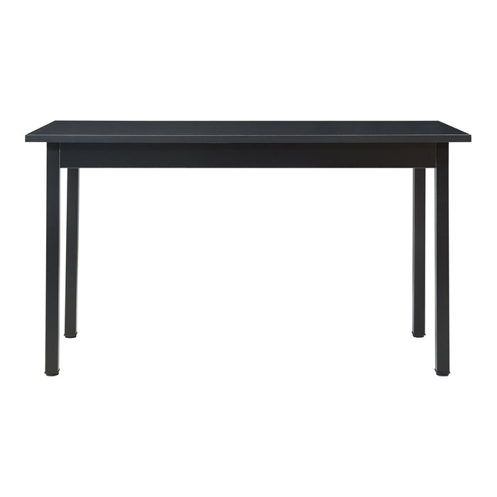 Tavolo da Pranzo Den Haag con Piano Rettangolare 140 x 60 cm - Nero [en.casa]