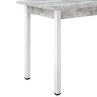 Tavolo da pranzo scrivania da cucina MDF 120 cm cm grigio bianco 03_0006266