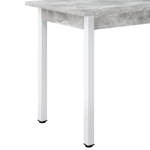 Tavolo da pranzo scrivania da cucina MDF 120 cm cm grigio bianco 03_0006266