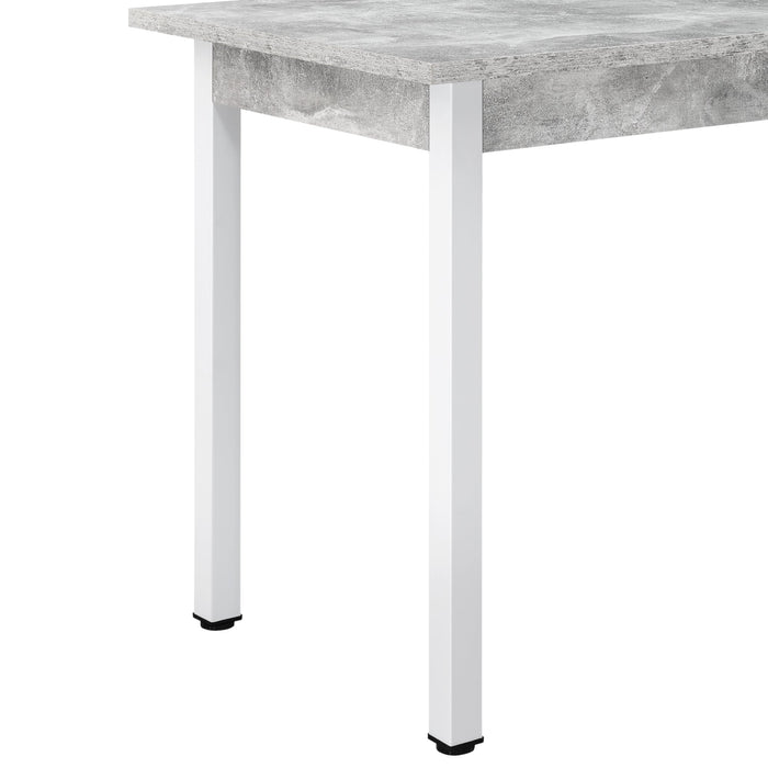 Tavolo da pranzo scrivania da cucina MDF 120 cm cm grigio bianco 03_0006266