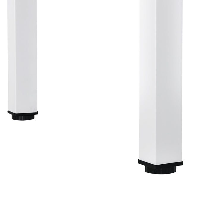 Tavolo da pranzo scrivania da cucina MDF 120 cm cm grigio bianco 03_0006266