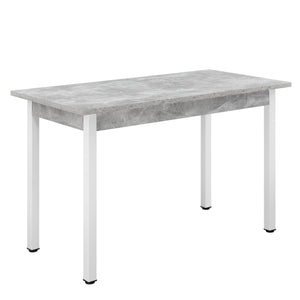 Tavolo da pranzo scrivania da cucina MDF 120 cm cm grigio bianco 03_0006266