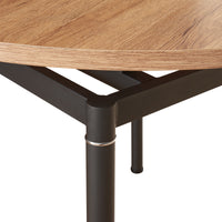 Tavolo da Sala Pranzo Hemnes Effetto Rovere Ø100 cm [en.casa]