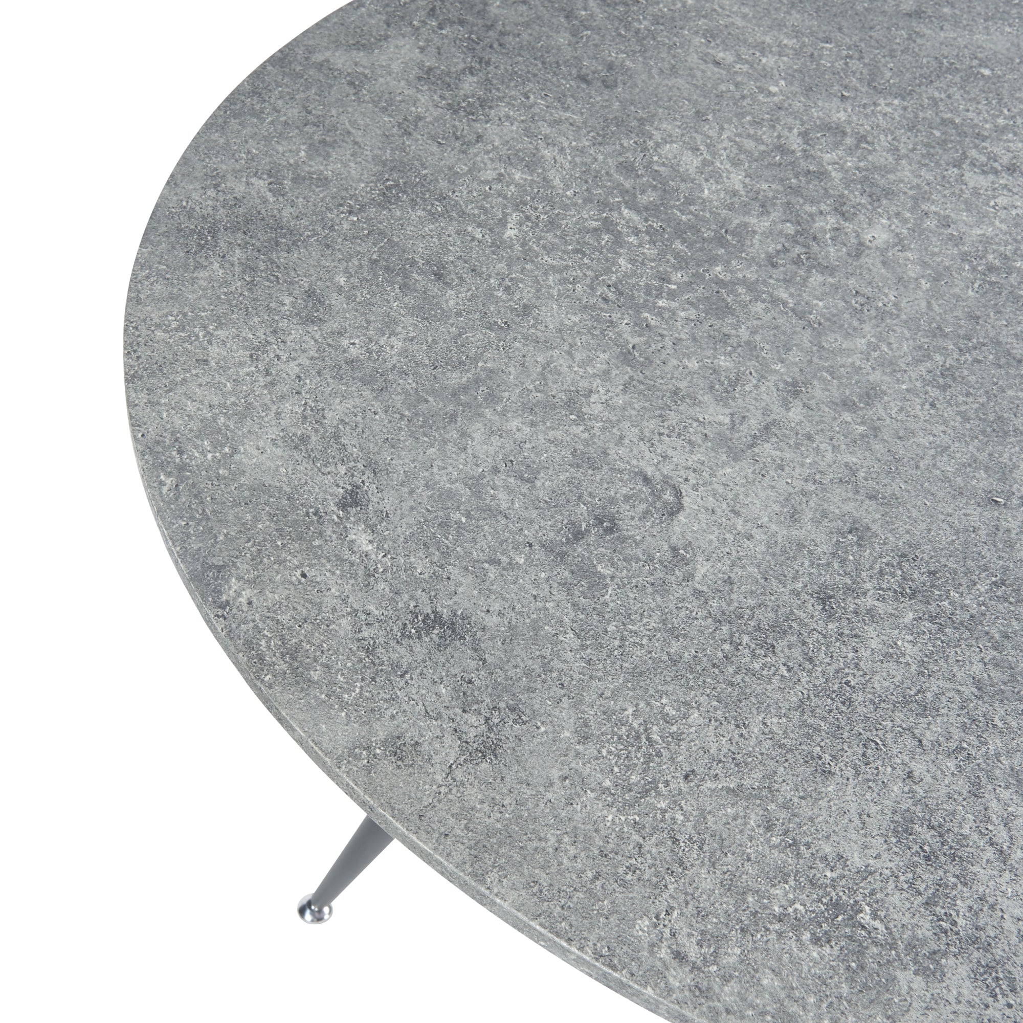 Tavolo Fitjar da Sala Pranzo Ø100 cm Effetto Cemento [en.casa]