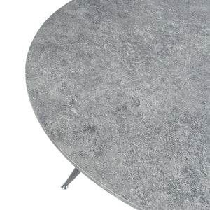 Tavolo Fitjar da Sala Pranzo Ø100 cm Effetto Cemento [en.casa]