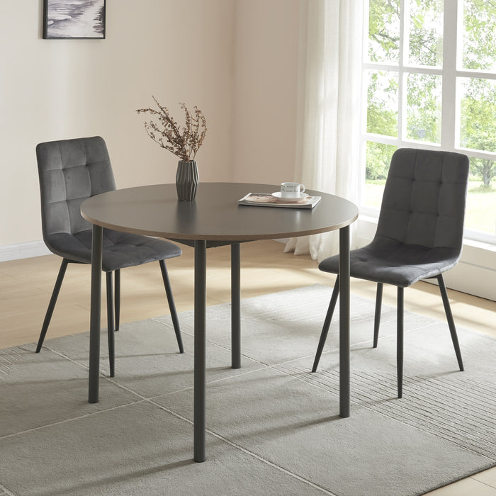 Tavolo da Sala Pranzo Lindesberg Ø100 cm Grigio [en.casa]