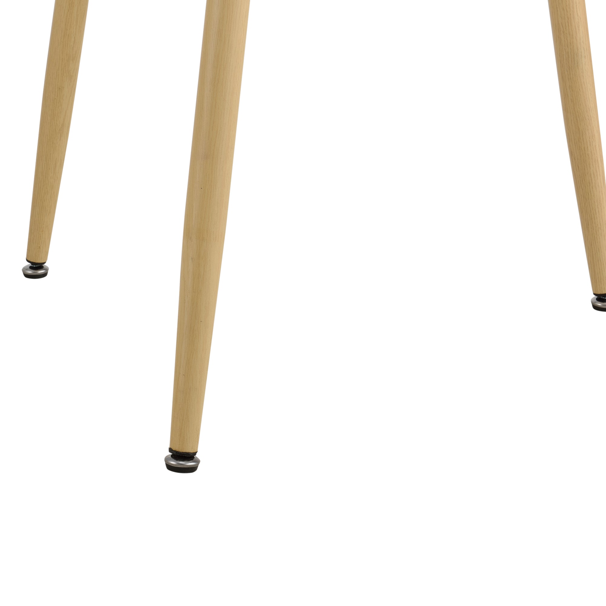 Tavolo da Pranzo Hessen con Piano Quadrato Bianco 80x80 cm Gambe in Acciaio in Effetto Legno [en.casa]