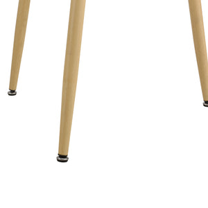 Tavolo da Pranzo Hessen con Piano Quadrato Bianco 80x80 cm Gambe in Acciaio in Effetto Legno [en.casa]