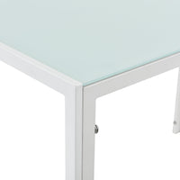 Tavolo da pranzo bianco 105 cm + kit sedia 4 pezzi bianco 03_0004002