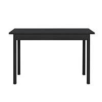 Tavolo da pranzo da cucina 120 cm con 4 sedie MDF acciaio nero e grigio 03_0004249
