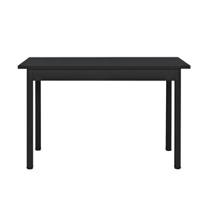 Tavolo da pranzo da cucina 120 cm con 4 sedie MDF acciaio nero e grigio 03_0004249