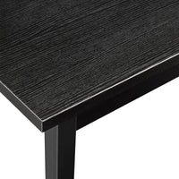 Set Sala da Pranzo Bjerkvik Tavolo 140x60 cm e 6 Sedie Imbottite Rivestimento in Similpelle - Nero [en.casa]