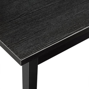 Tavolo da pranzo nero 140 cm x 60 cm x 75 cm + sedie nere 96 cm x 43 cm 03_0004093