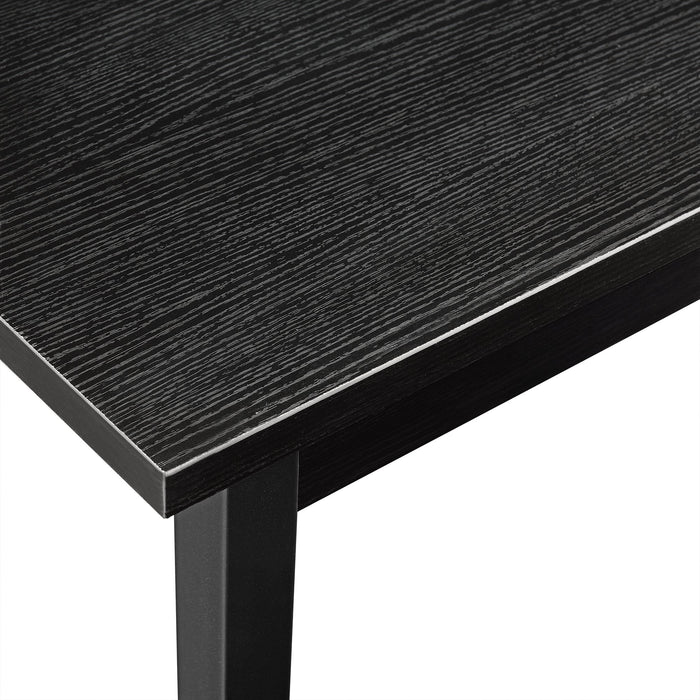 Tavolo da pranzo nero 140 cm x 60 cm x 75 cm + sedie nere 96 cm x 43 cm 03_0004093