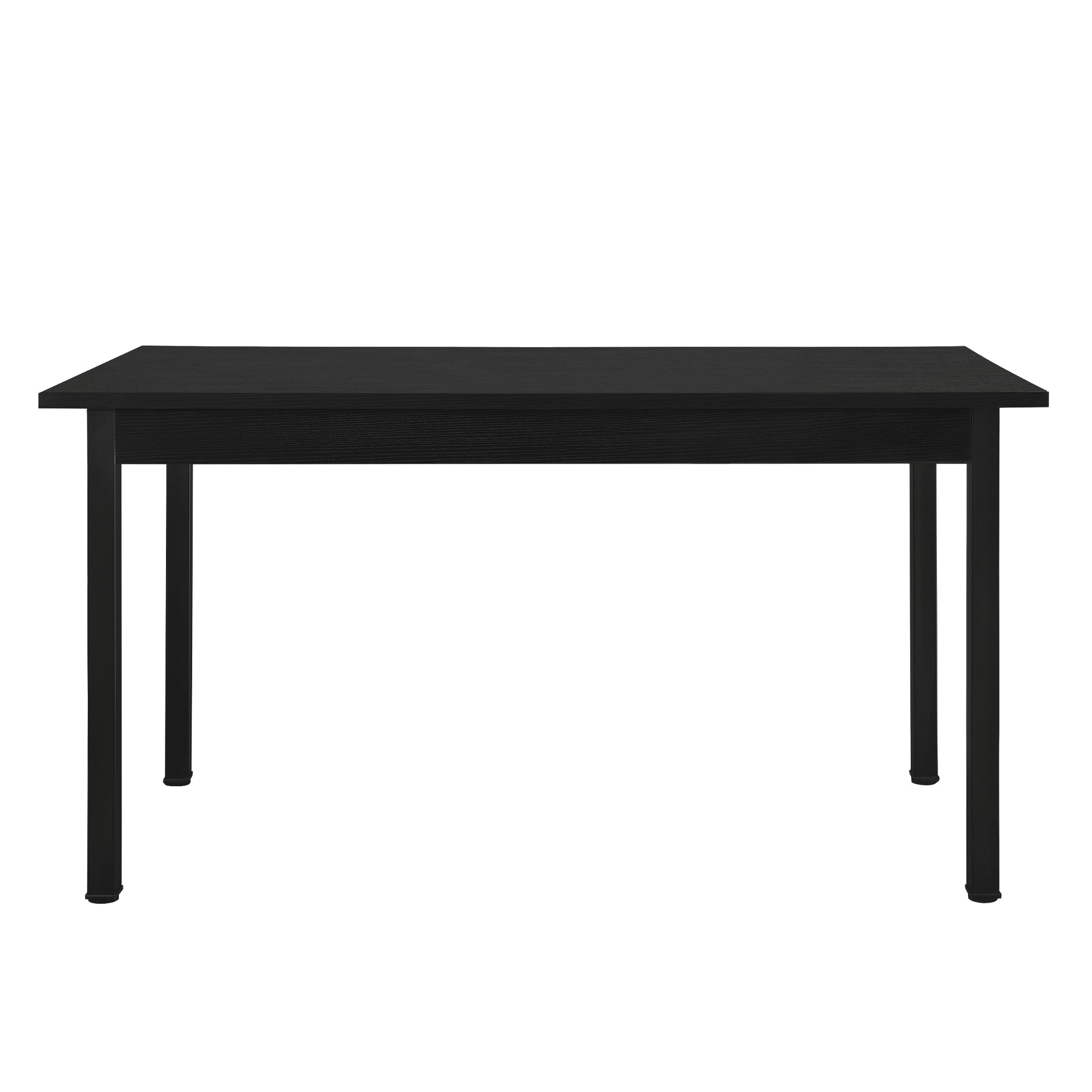 Tavolo da pranzo scrivania da cucina MDF impiallacciato 140 cm nero 03_0004296