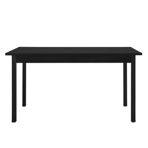 Tavolo da pranzo scrivania da cucina MDF impiallacciato 140 cm nero 03_0004296