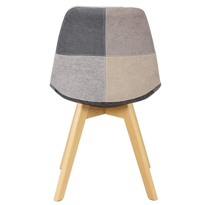 Sedie da pranzo in lino 2 pezzi Grigio 19_0000547