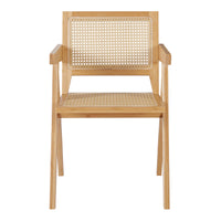 Sedia da Sala Pranzo Asikkala in Bambù e Plastica Effetto Rattan [en.casa]