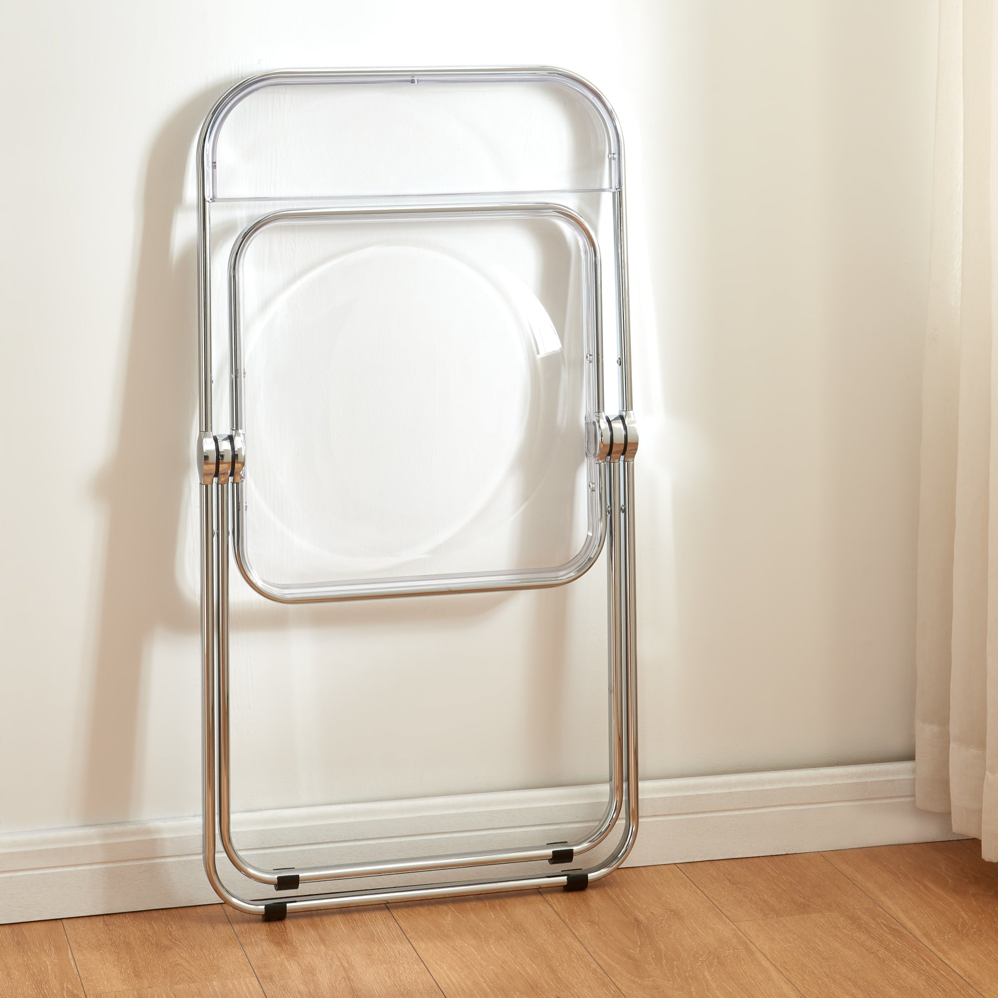 Set Pornainen di 6 Sedie Pieghevoli Traslucido - Trasparente [en.casa]