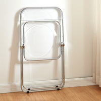 Set Pornainen di 2 Sedie Pieghevoli Traslucido - Trasparente [en.casa]