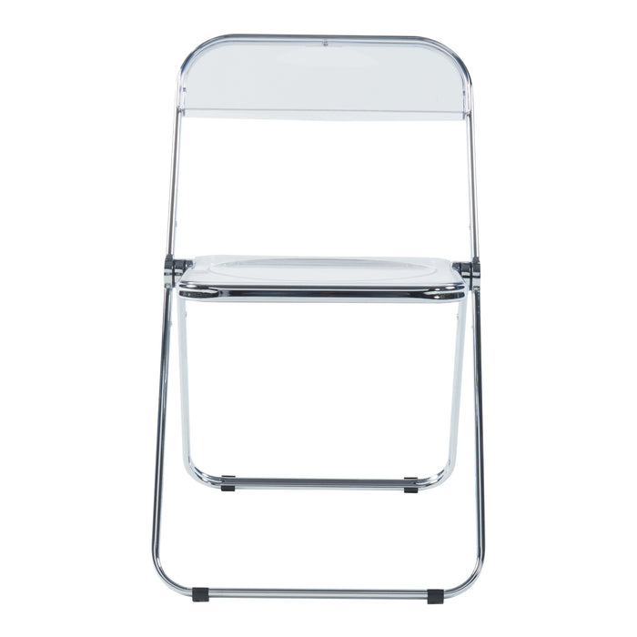 Set Pornainen di 2 Sedie Pieghevoli Traslucido - Trasparente [en.casa]