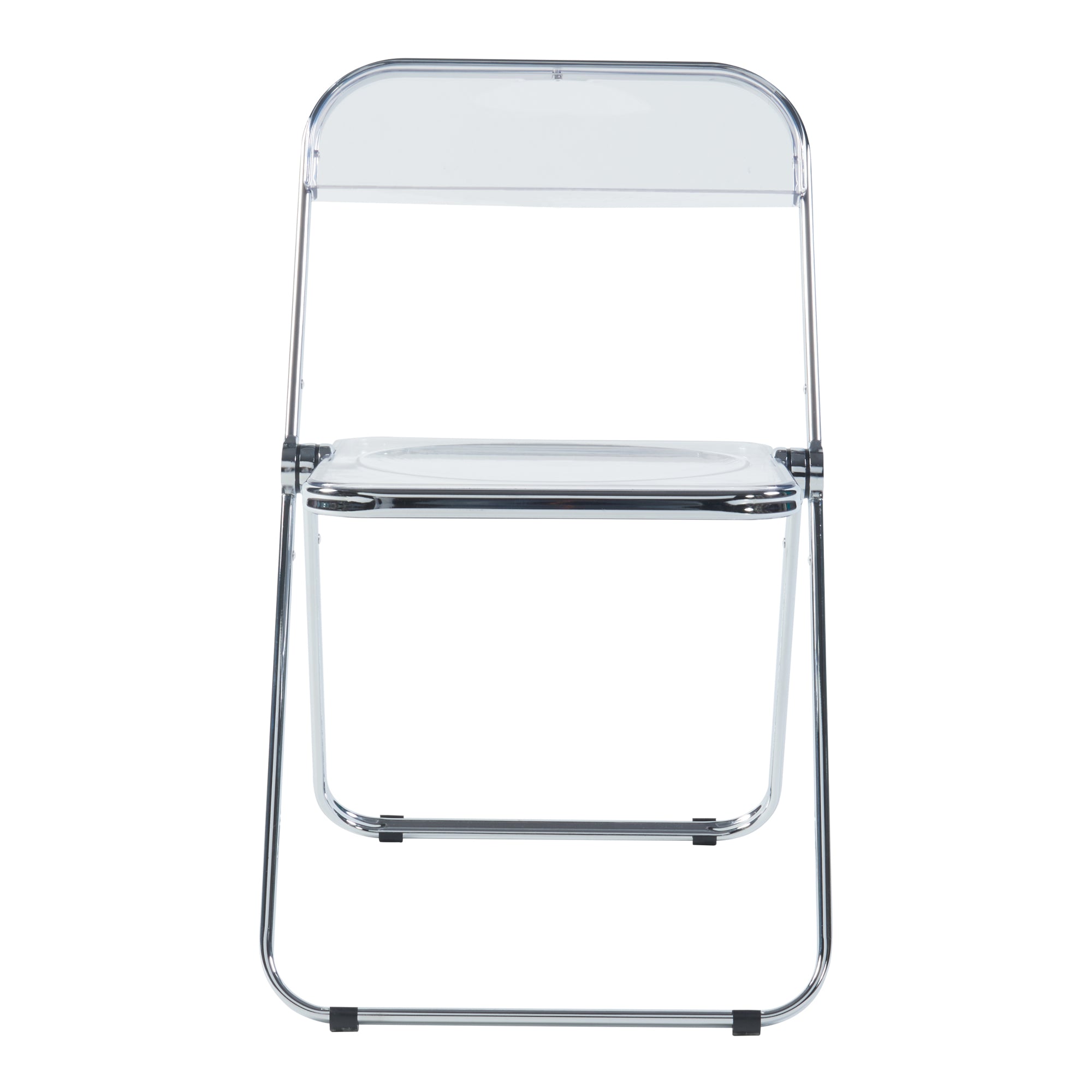 Set Pornainen di 6 Sedie Pieghevoli Traslucido - Trasparente [en.casa]