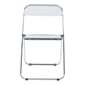 Set Pornainen di 6 Sedie Pieghevoli Traslucido - Trasparente [en.casa]