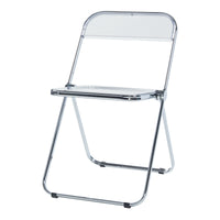 Set Pornainen di 6 Sedie Pieghevoli Traslucido - Trasparente [en.casa]