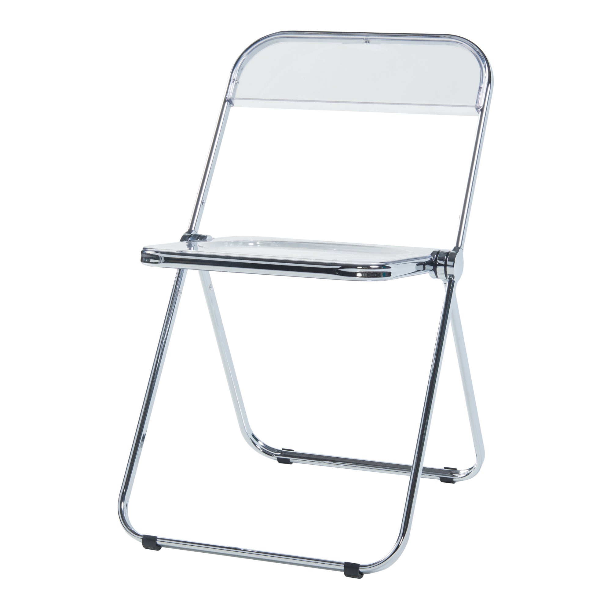 Set Pornainen di 6 Sedie Pieghevoli Traslucido - Trasparente [en.casa]