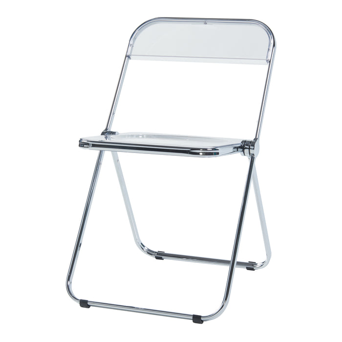 Set Pornainen di 6 Sedie Pieghevoli Traslucido - Trasparente [en.casa]