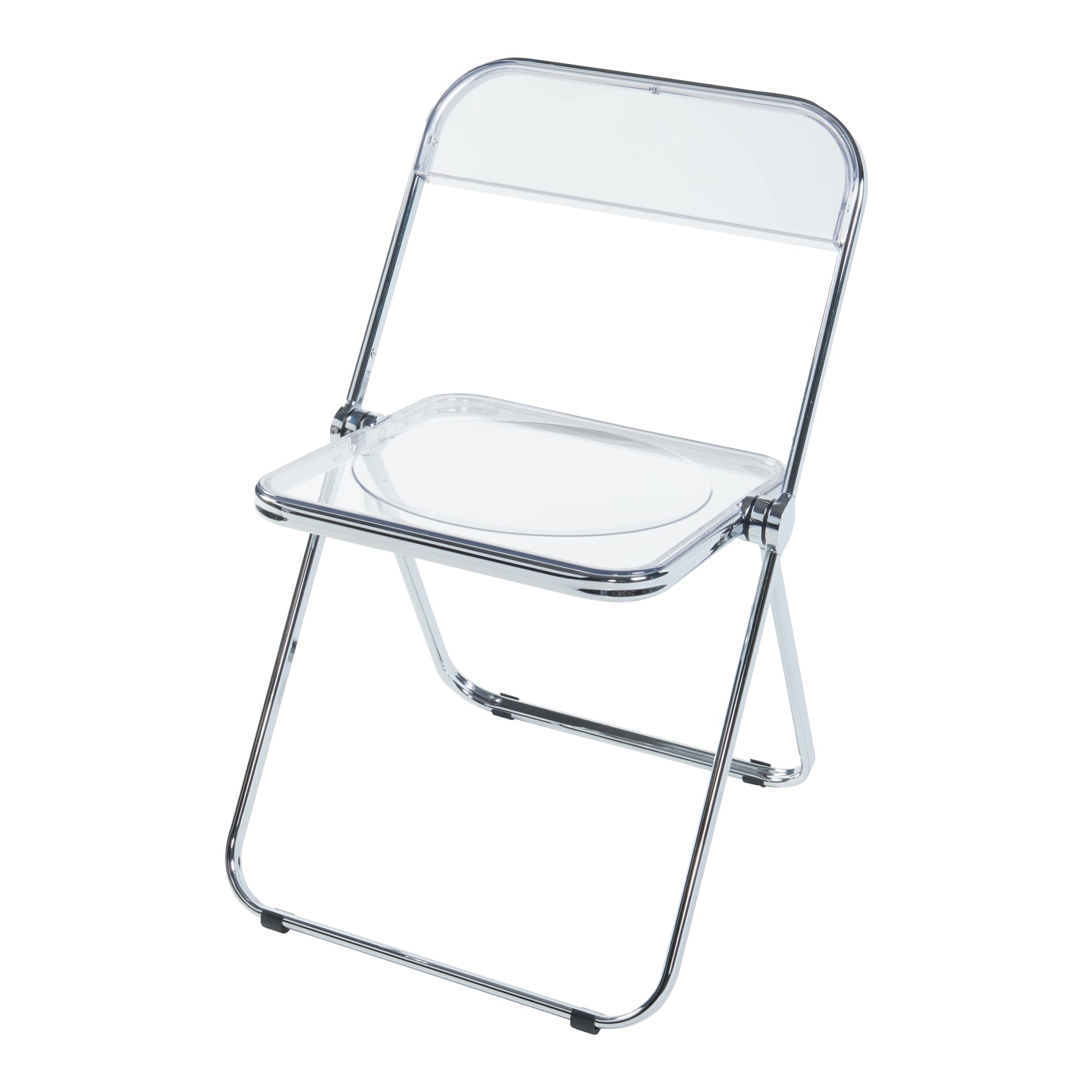 Set Pornainen di 6 Sedie Pieghevoli Traslucido - Trasparente [en.casa]