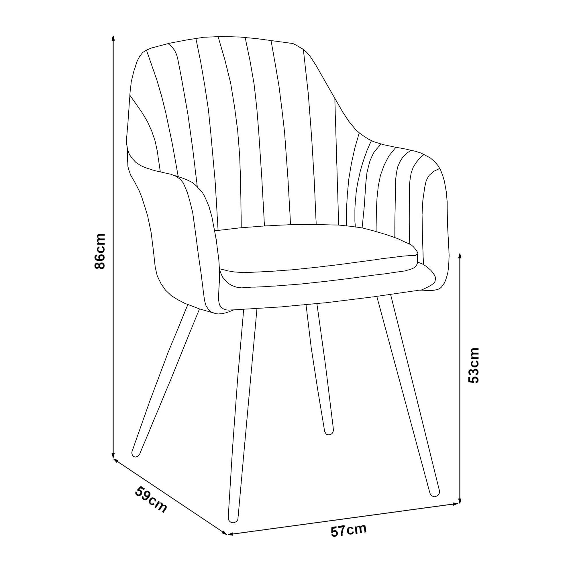 Set Kannonkoski di 2 Poltroncine da Sala Pranzo - Beige [en.casa]