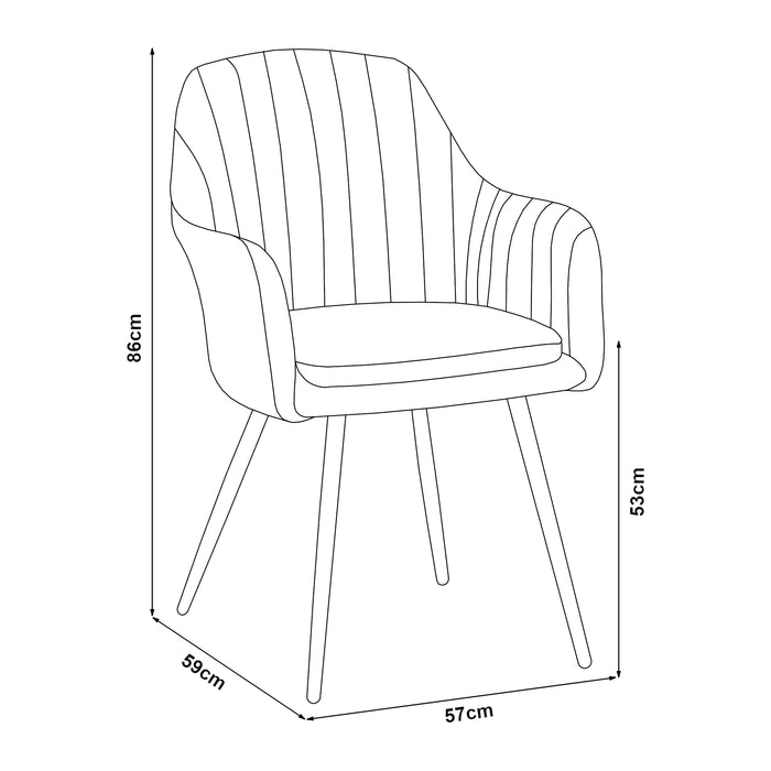 Set Kannonkoski di 2 Poltroncine da Sala Pranzo - Beige [en.casa]