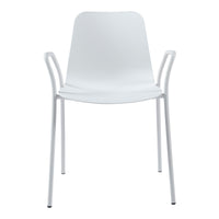 Sedia da Sala Kankaanpää Seduta Schienale Monoblocco - Bianco [en.casa]