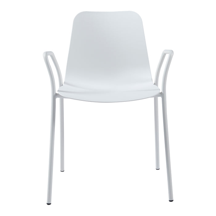 Sedia da Sala Kankaanpää Seduta Schienale Monoblocco - Bianco [en.casa]