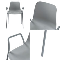 Sedia da Sala Kankaanpää Seduta Schienale Monoblocco - Grigio chiaro [en.casa]