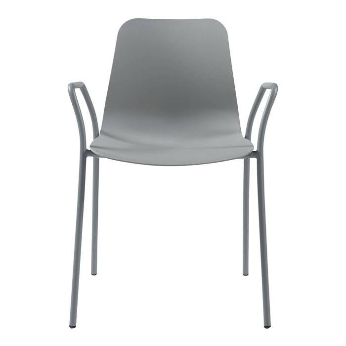 Sedia da Sala Kankaanpää Seduta Schienale Monoblocco - Grigio chiaro [en.casa]