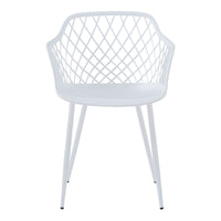 Set Kangasniemi di 2 Sedie da Sala Schienale a Rete - Bianco [en.casa]