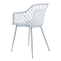 Set Kangasniemi di 2 Sedie da Sala Schienale a Rete - Bianco [en.casa]