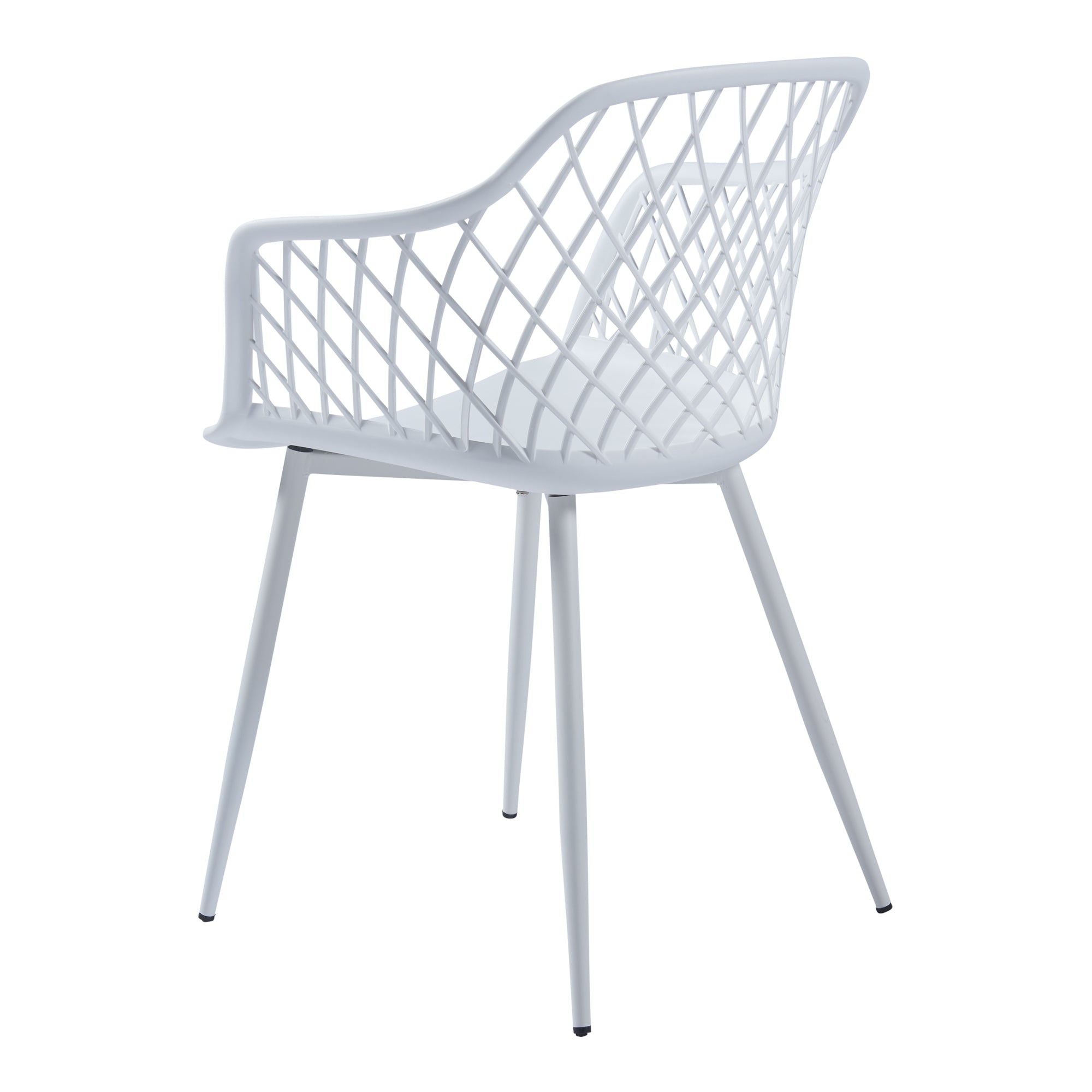 Set Kangasniemi di 2 Sedie da Sala Schienale a Rete - Bianco [en.casa]