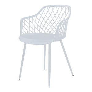 Set Kangasniemi di 2 Sedie da Sala Schienale a Rete - Bianco [en.casa]