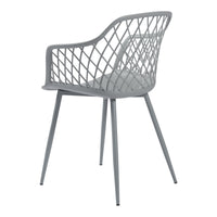 Set Kangasniemi di 2 Sedie da Sala Schienale a Rete - Grigio chiaro [en.casa]