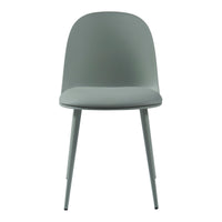 Set Kangasala di 2 Sedie da Sala Cuscino Similpelle - Verde Grigiastro [en.casa]