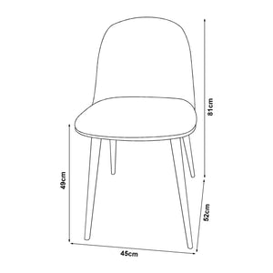 Set Kangasala di 2 Sedie da Sala Cuscino Similpelle - Bianco [en.casa]