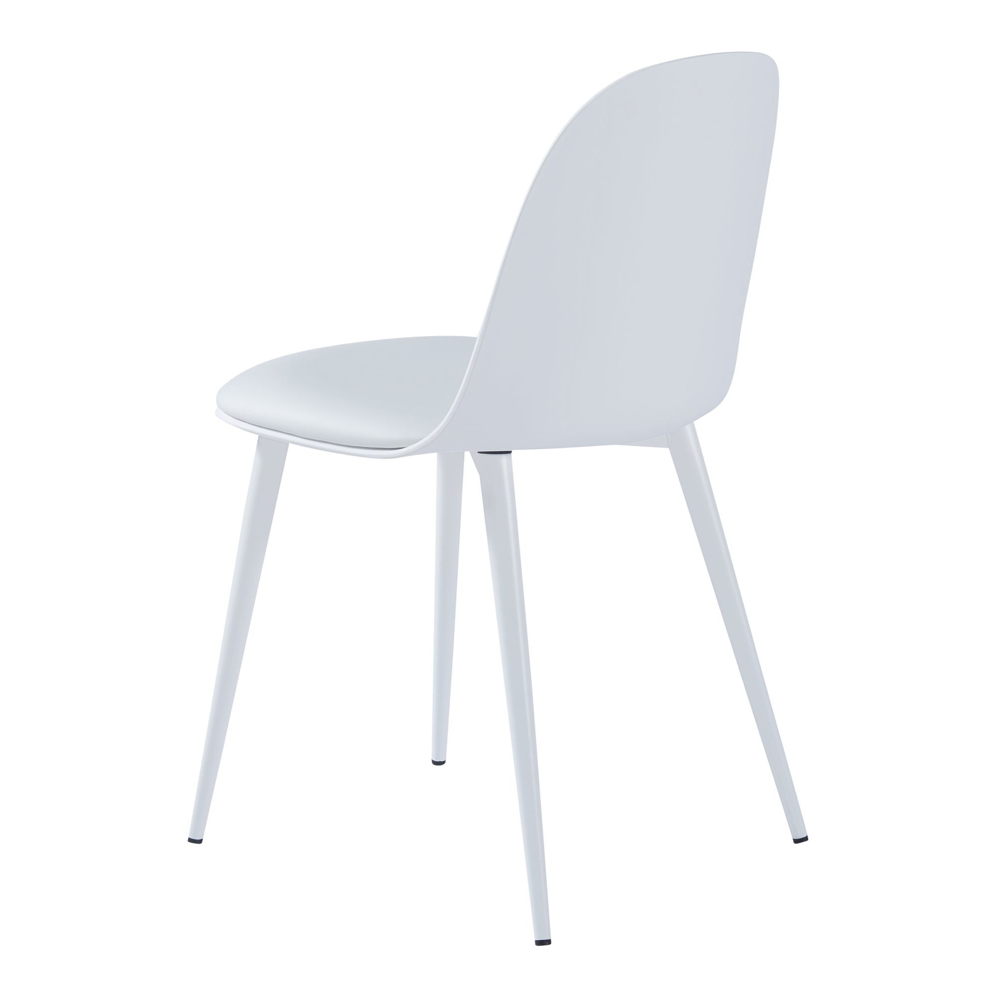 Set Kangasala di 2 Sedie da Sala Cuscino Similpelle - Bianco [en.casa]