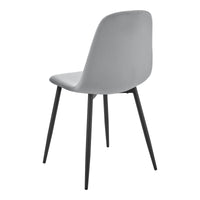 Set Nöstach di 2 Sedie da Sala Effetto Velluto - Grigio [en.casa]