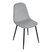 Set Nöstach di 2 Sedie da Sala Effetto Velluto - Grigio [en.casa]
