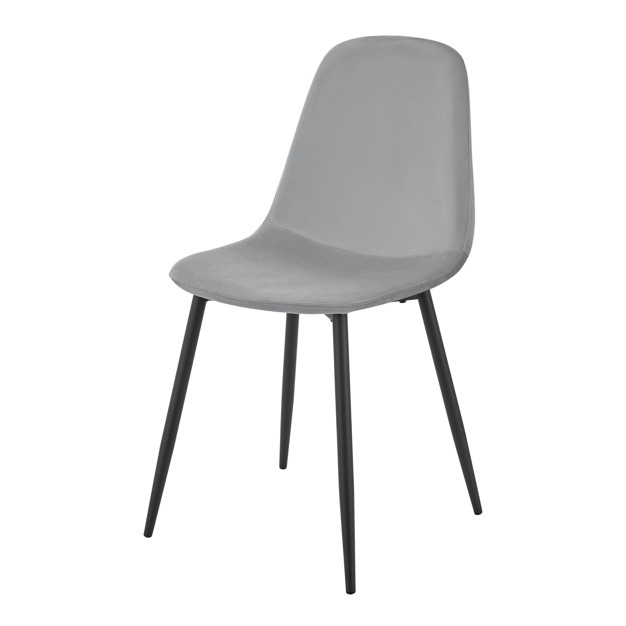 Set Nöstach di 2 Sedie da Sala Effetto Velluto - Grigio [en.casa]