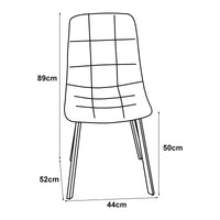 Set di 2 Sedie Lexnitz da Sala Pranzo Effetto Velluto - Grigio scuro [en.casa]